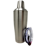 Stock Harbor 30 oz Insulated Cocktail Shaker Cup and Shaker Top - With Leak Proof Drinking Lid - Stainless Steel